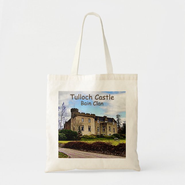 Bolso De Tela Castillo Tulloch de Escocia - Clan Bain (Frente)