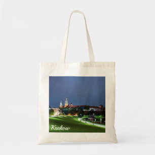 Bolso De Tela Castillo Wawel de noche en Cracovia, Polonia