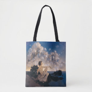 Bolso De Tela Castillos Aéreos de Maxfield Parrish 1904 Fantasía