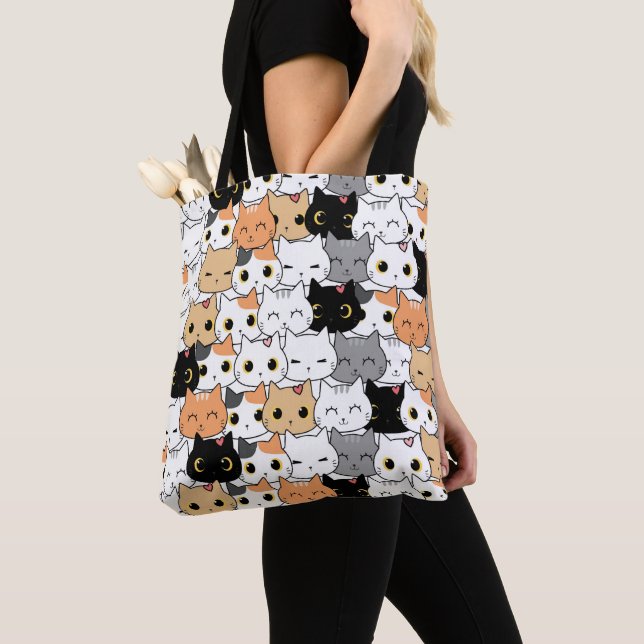 Bolso De Tela Cat Aovers Tote Bag (Detalle)