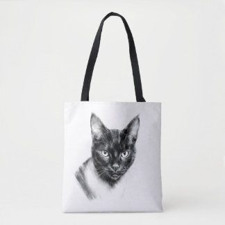 Bolso De Tela Cat Charcoal