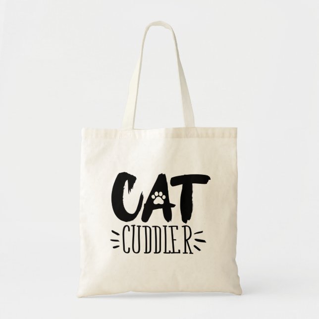 Bolso De Tela Cat Cudddler Happy Cuddler Estético Cat Pictures (Frente)
