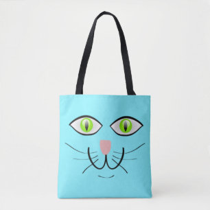 Bolso De Tela Cat Funny Face Cartoon