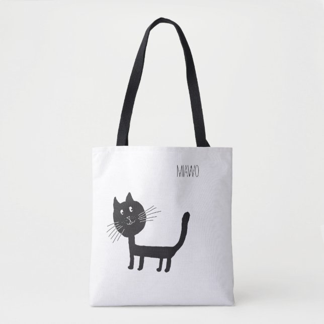 Bolso De Tela Cat Funny Miawo Tote Bag (Anverso)