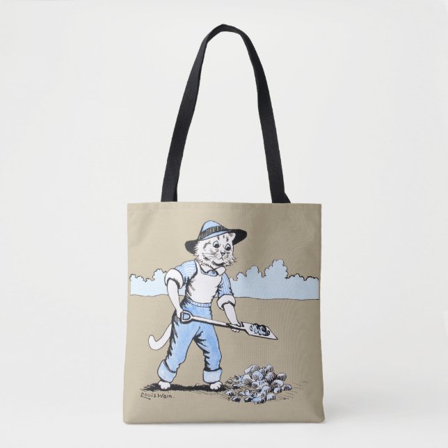 Bolso De Tela Cat Gardener, Louis Wain (Anverso)