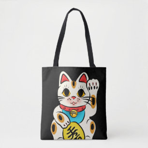Bolso De Tela Cat: japonés maneki nekko afortunado
