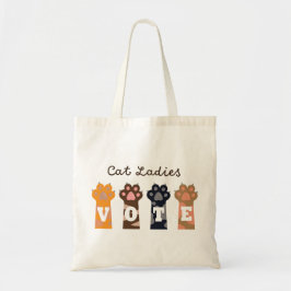 Bolso De Tela Cat Ladies vota Tote