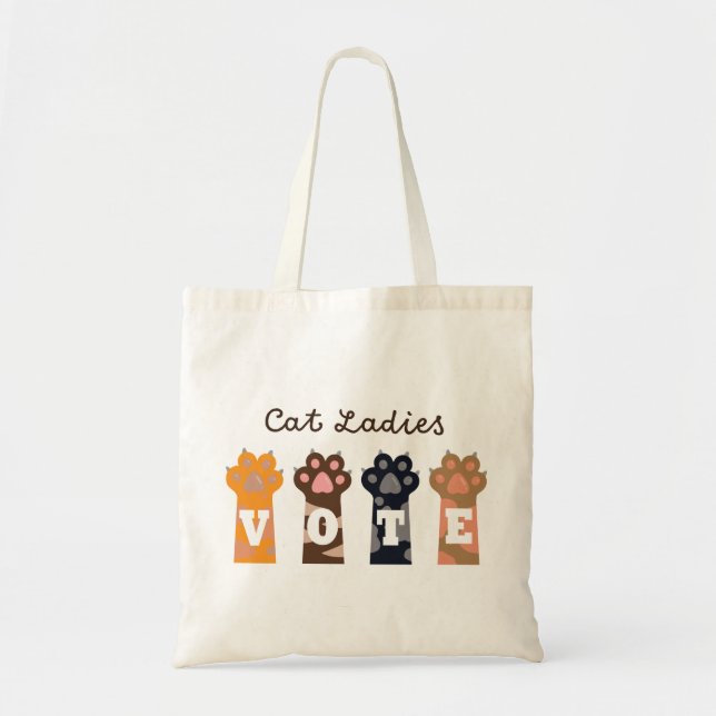 Bolso De Tela Cat Ladies vota Tote (Frente)