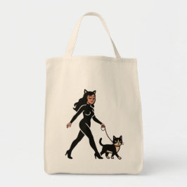 Bolso De Tela Cat Lady Cutie Tuxedo Cat | Cats Mom Comic Graphic