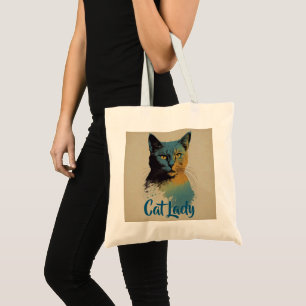 Bolso De Tela Cat Lady Tote Bag