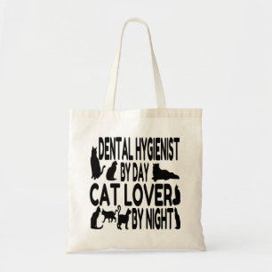 Bolso De Tela Cat Lover Higienista Dental