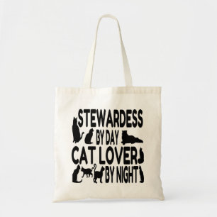 Bolso De Tela Cat Lover Stewardess