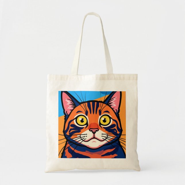 Bolso De Tela Cat, Mackerel, Domestic cat (Frente)