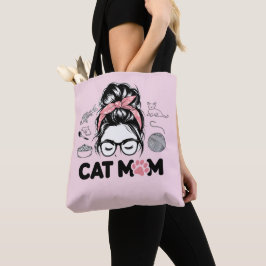 Bolso De Tela "Cat Mom" Funny Cute Cat Lover Women