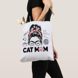 Bolso De Tela "Cat Mom" Funny Cute Cat Lover Women