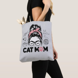 Bolso De Tela "Cat Mom" Funny Cute Cat Lover Women