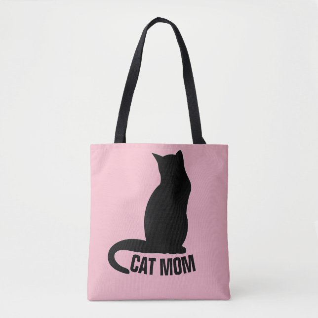 Bolso De Tela CAT MOM PinkTote Purse (Anverso)