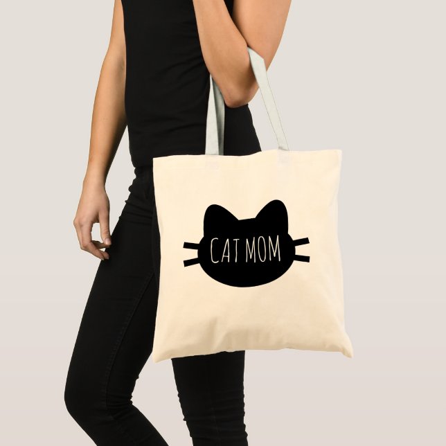 Bolso De Tela "CAT MOM" Tote Bag (Anverso (producto))