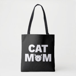 Bolso De Tela CAT MOM Tote Bag (negro)