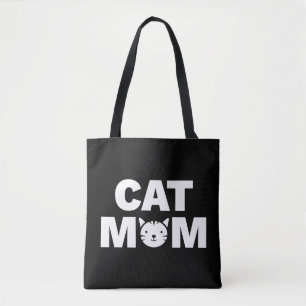 Bolso De Tela CAT MOM Tote Bag (negro)