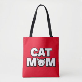 Bolso De Tela CAT MOM Tote Bag (Rojo)