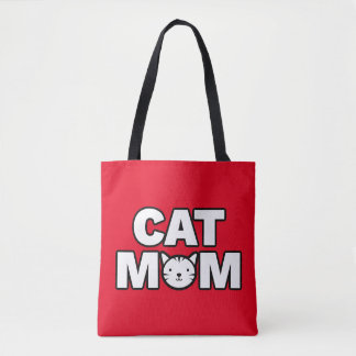 Bolso De Tela CAT MOM Tote Bag (Rojo)