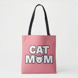 Bolso De Tela CAT MOM Tote Bag (rosa)