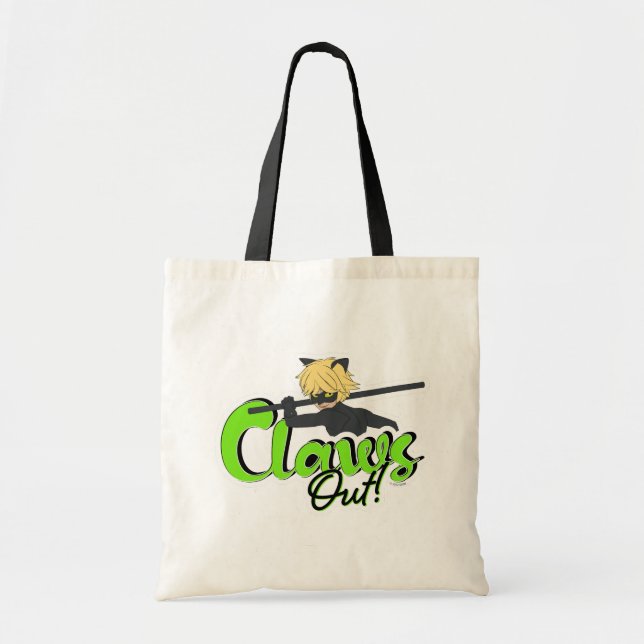 Bolso De Tela Cat Noir | ¡Clawout! (Frente)