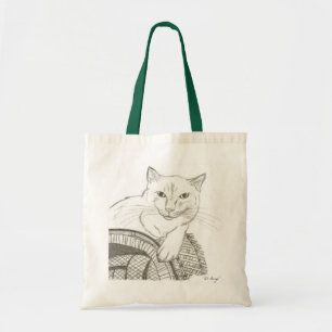 Bolso De Tela Cat Ragdoll retrato Tote Bag