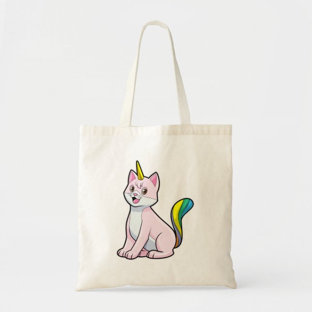 Bolso De Tela Cat Unicorn (Frente)