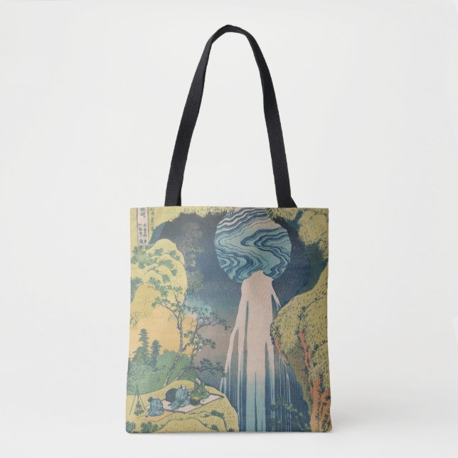 Bolso De Tela Catarata Amida de Hokusai Japón Catarata  (Anverso)