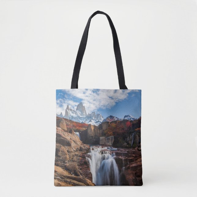 Bolso De Tela Cataratas | Montaña Fitz Roy, Argentina (Anverso)