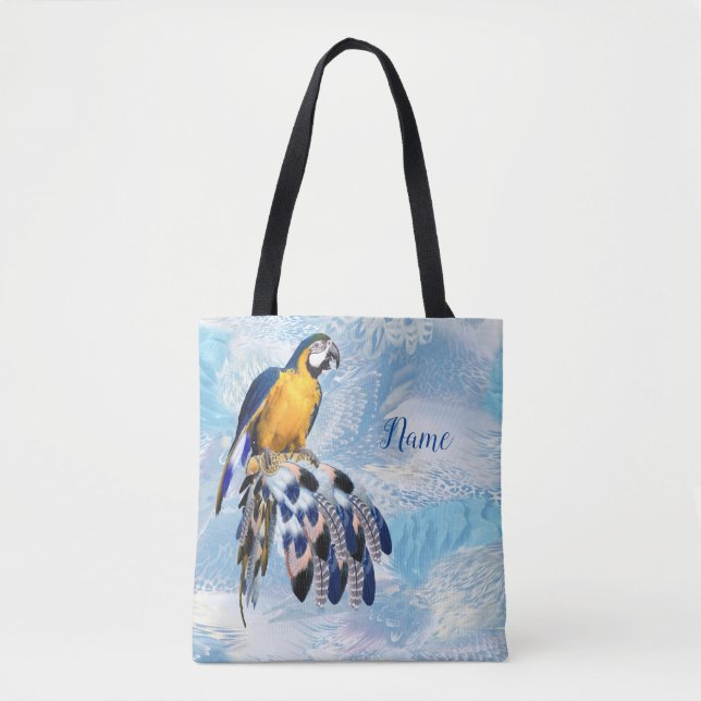 Bolso De Tela Catcher del sueño azul exótico (Anverso)