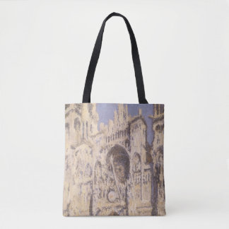 Bolso De Tela Catedral de Rouen, Armonía Azul Oro por Claude Mon