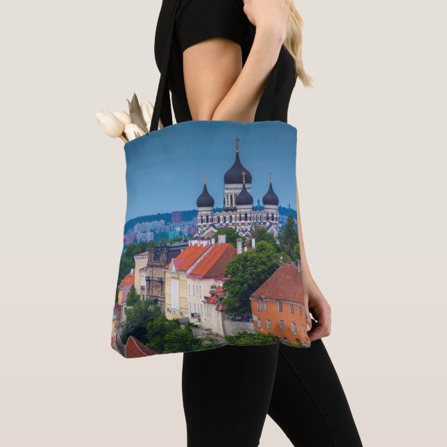 Bolso De Tela Catedral y paisaje urbano| Estonia (Detalle)
