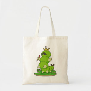 Bolso De Tela Caterpillar como rey con corona