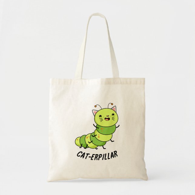 Bolso De Tela Caterpillar Funny Bug Pun (Frente)