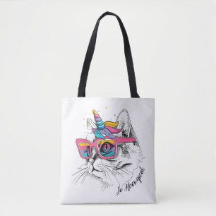 Bolso De Tela Caticorn el tan Meowgical