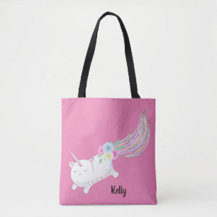 Bolso De Tela Caticorn Monograma Tote Bag