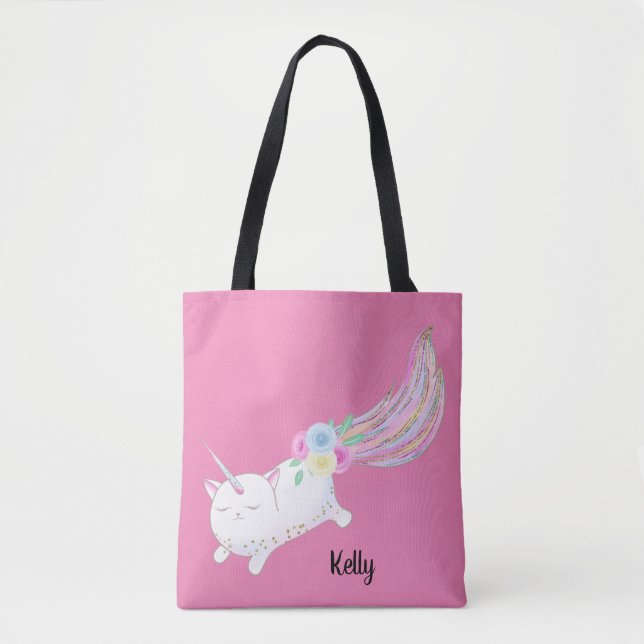 Bolso De Tela Caticorn Monograma Tote Bag (Anverso)