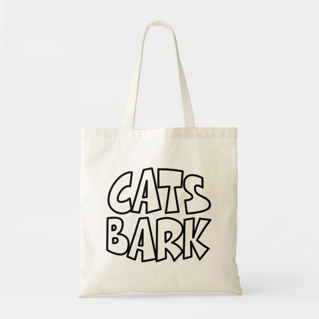 Bolso De Tela Cats Bark (Frente)