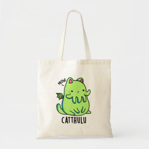 Bolso De Tela Catthulu Gracioso Cthulhu Cat Puntee