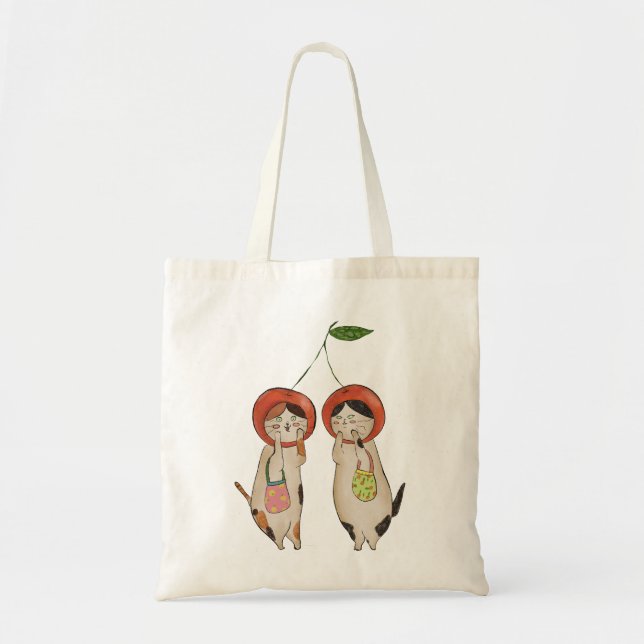 Bolso De Tela Catty Cherries (Frente)