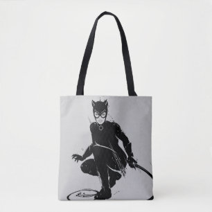 Bolso De Tela Catwoman Pose con Pincel de Tinta