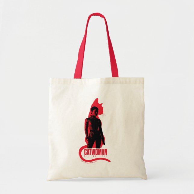 Bolso De Tela Catwoman Selina Kyle Cat Silhouette (Frente)