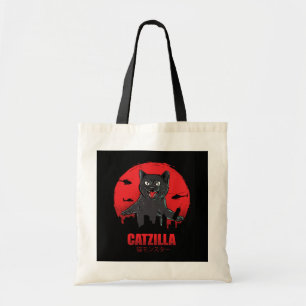 Bolso De Tela Catzilla Monster Cat destruye edificio de rascacie