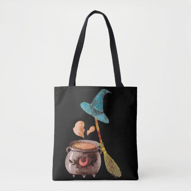 Bolso De Tela Cauldron de bruja (Anverso)