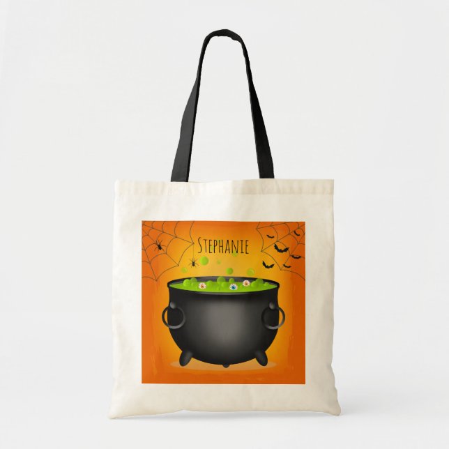 Bolso De Tela Cauldron de bruja (Frente)