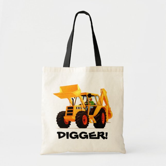 Bolso De Tela Cavador amarillo de los niños (Frente)