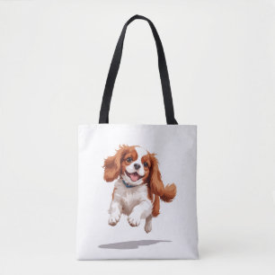 Bolso De Tela Cavalier King Charles Happy Playful Jumping